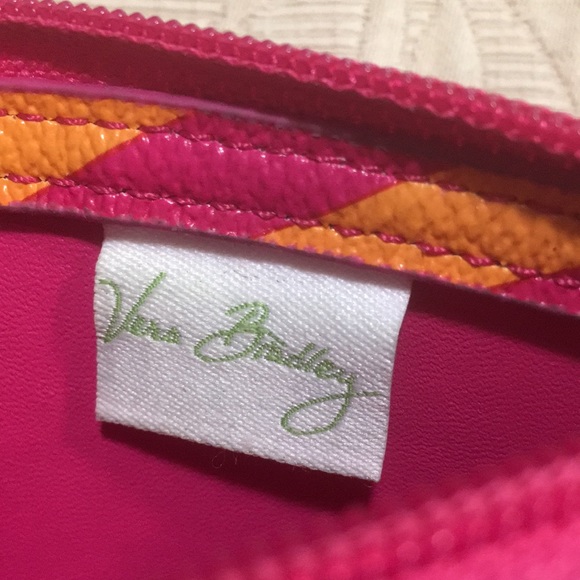 Vera Bradley Pink Slim Coin/Card Clip Purse - Picture 7 of 15